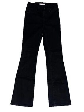 Levis 725 Jeans Womens 26 Black High Rise Bootcut Boho Cotton Stretch Denim